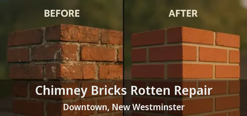 Chimney Bricks Rotten Repair Downtown, New Westminster - BC