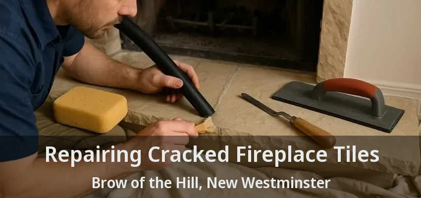 Repairing Cracked Fireplace Tiles Brow of the Hill, New Westminster - BC